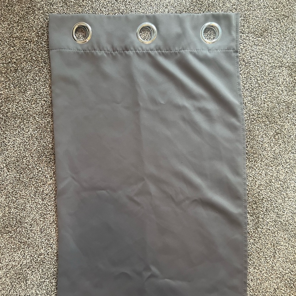 Grey Grommet top curtains